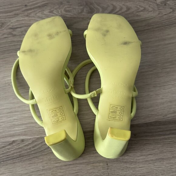 Aldo Karla neon yellow/lime heel size US  6.5 EUR 37 - Picture 5 of 7